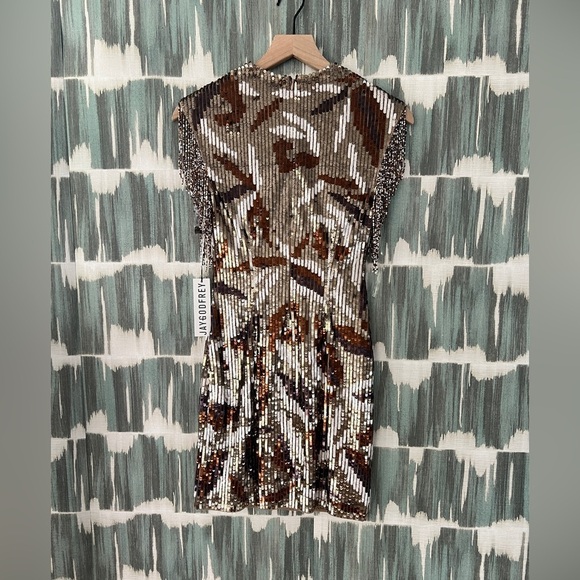 Jay Godfrey San Jose Fringe Sequin Mini Dress - XS/ 00 - Picture 5 of 9